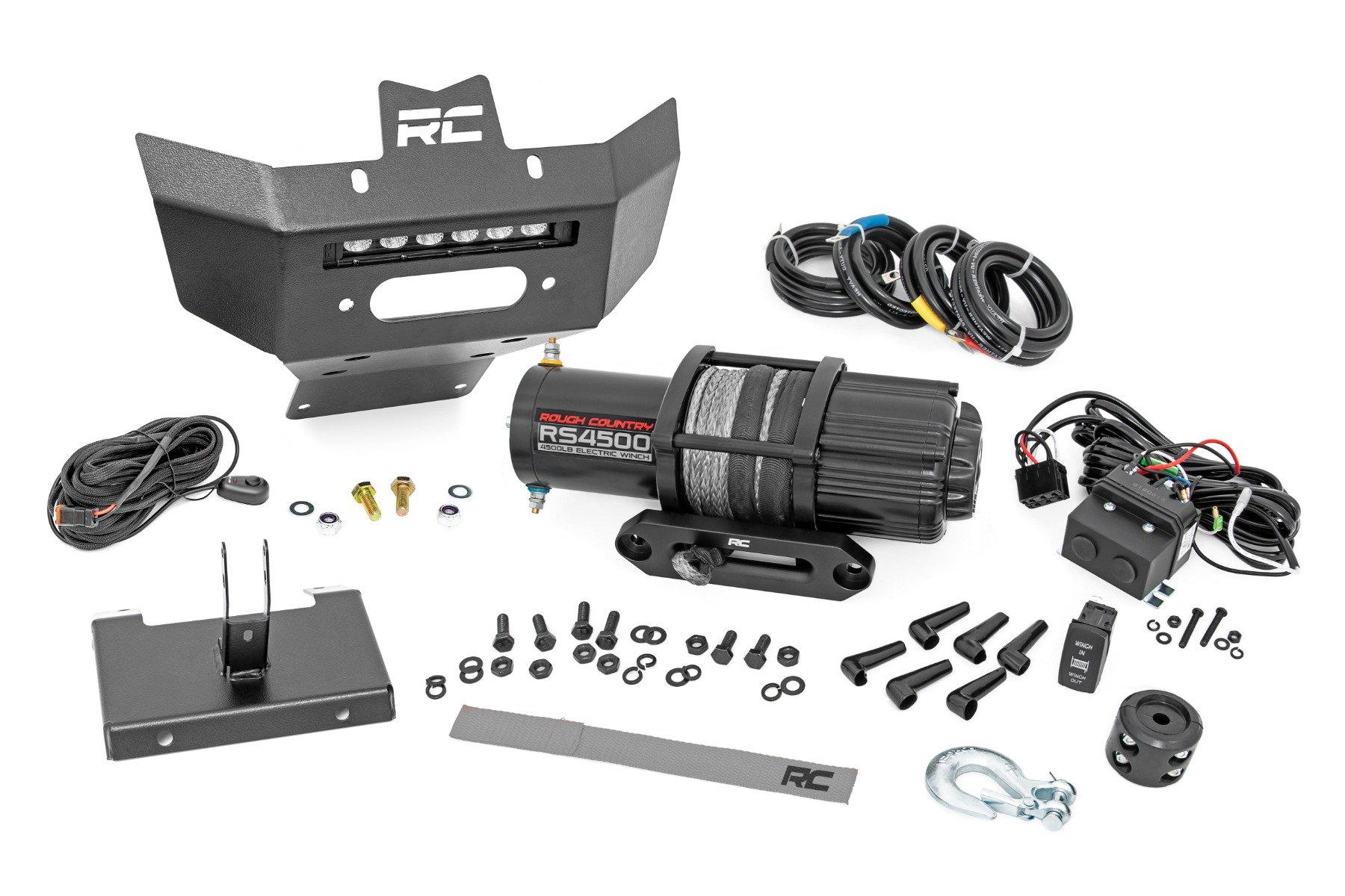 Winch Bumper | 4500-Lb Winch | Black Series LED | 6″ Light | Can-Am Renegade 1000/Renegade 500