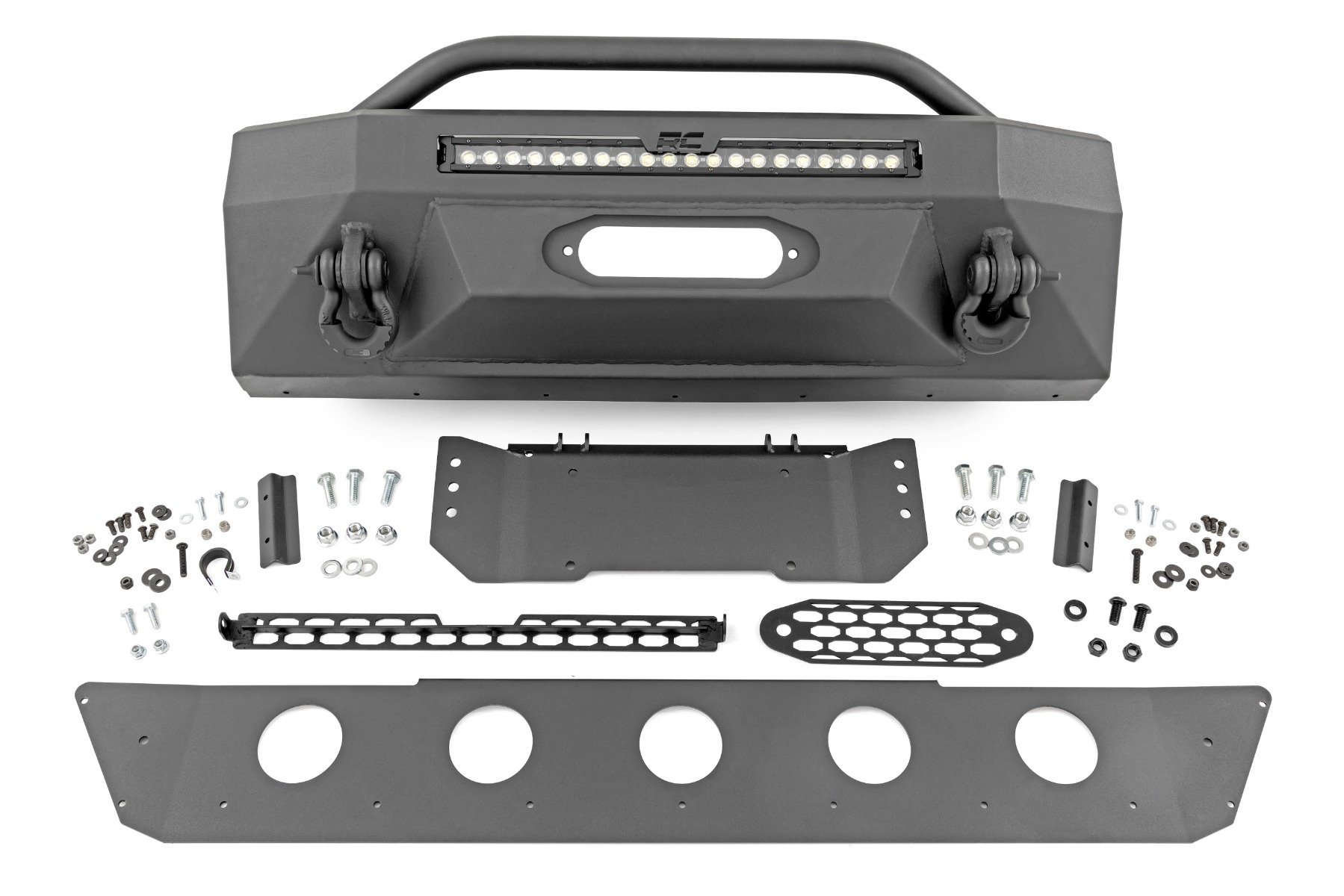 Front Bumper | Hybrid | 20″ Blk DRL | Toyota 4Runner 2WD/4WD (2014-2024)