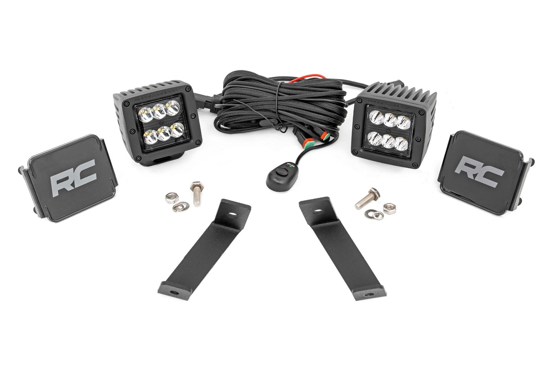 LED Light Kit | Ditch Mount | 2″ Black Pair | Spot | Jeep Cherokee KL (14-21)