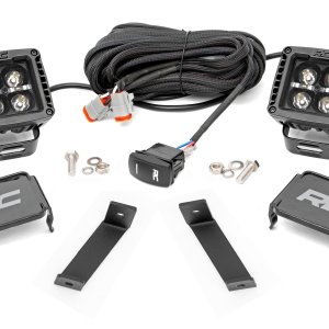 LED Light Kit | Ditch Mount | 2" Black Pair | White DRL | Jeep Cherokee KL (14-21)