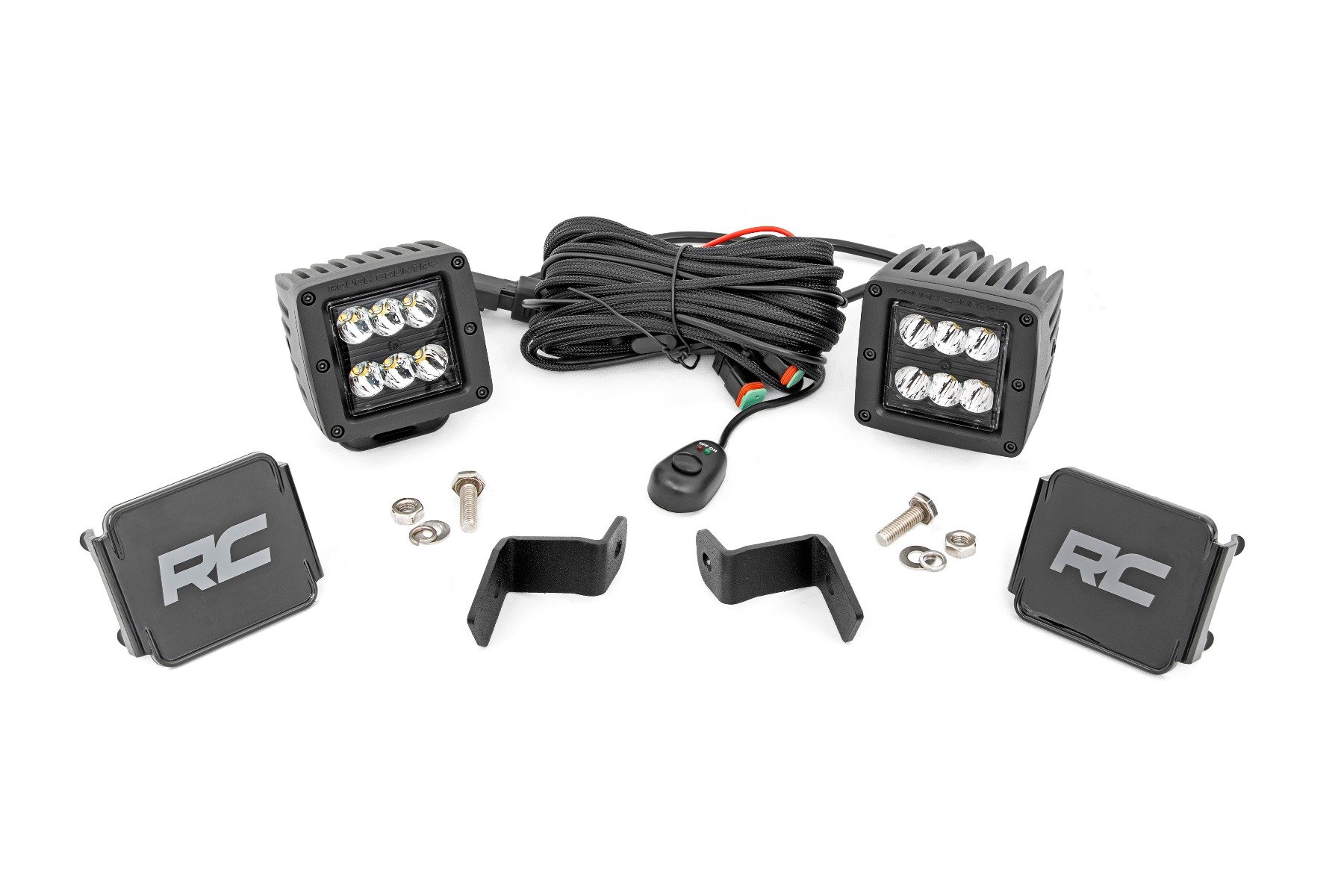 LED Light Kit | Ditch Mount | 2″ Black Pair | Spot | Ford F-150 (15-26)/F-150 Lightning (22-26)