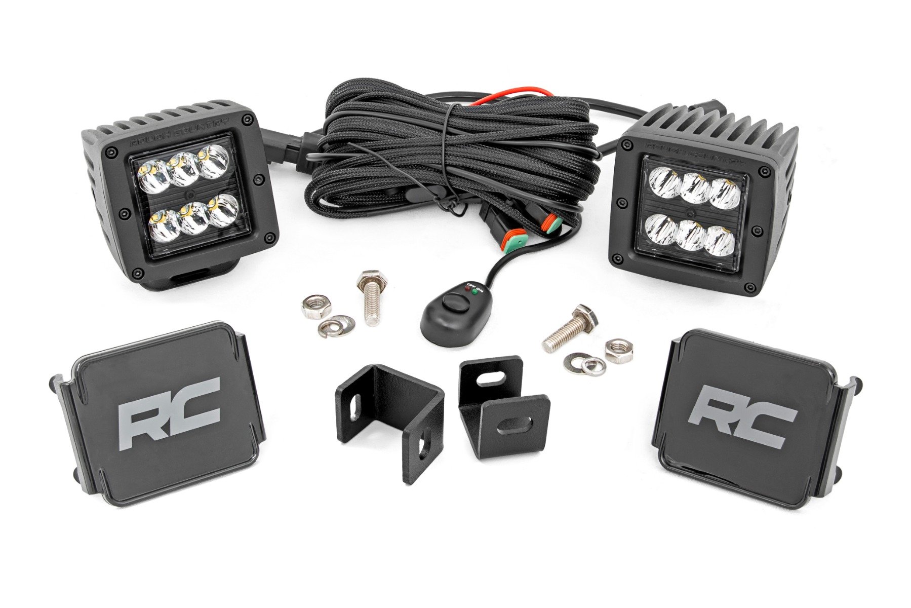 LED Light Kit | Ditch Mount | 2″ Black Pair | Spot | Toyota Tundra (22-26)
