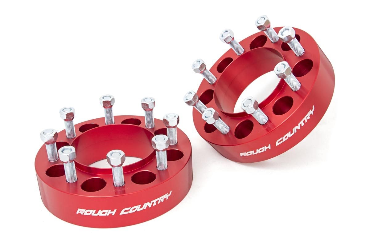 2 Inch Wheel Spacers | 8×170 | Red | Ford F-250/F-350 Super Duty 4WD (03-26)