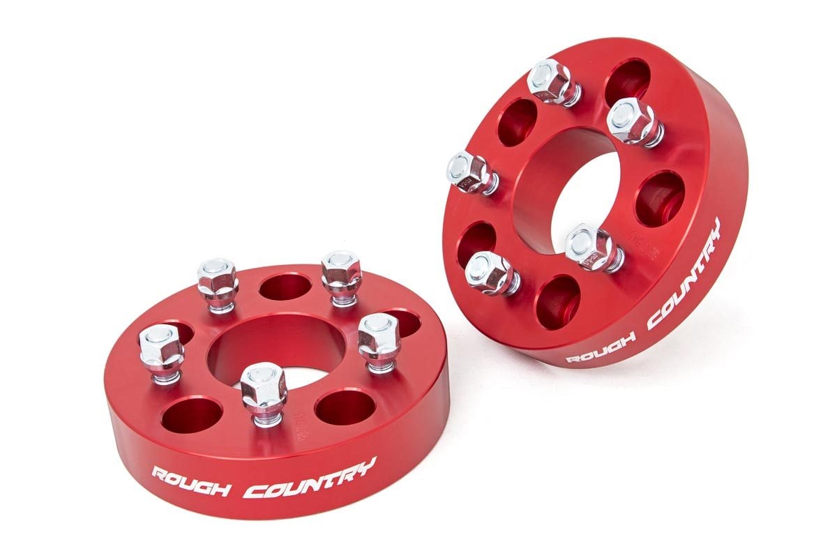 1.5 Inch Wheel Adapters | 5×5 to 5×4.5 | Red | Jeep Wrangler JK/Wrangler Unlimited (07-18)