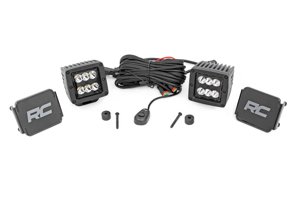 LED Light Kit | Cowl Mount | 2″ Black Pair | Jeep Gladiator JT/Wrangler JL (18-26)