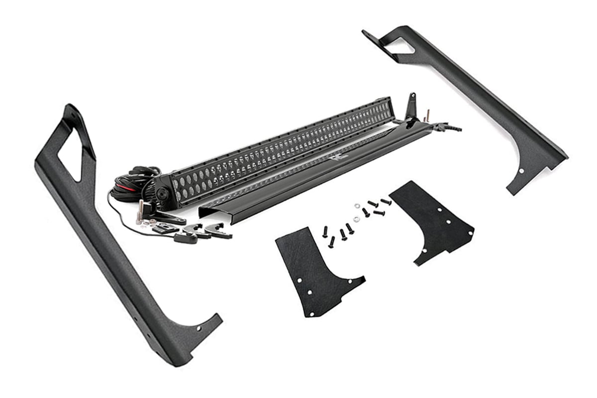LED Light Kit | Windshield Mount | 50″ Black Dual Row | Jeep Wrangler TJ (97-06)