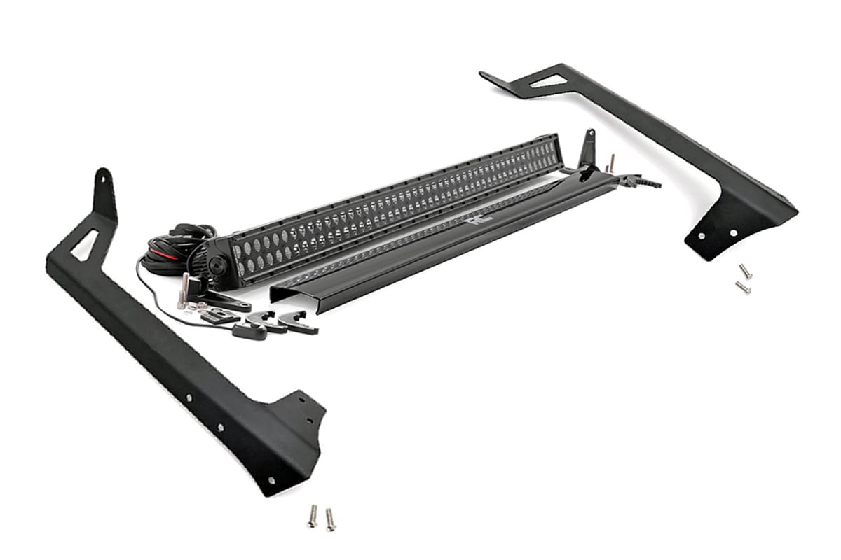 LED Light Kit | Windshield Mount | 50″ Black Dual Row | Jeep Wrangler JK (07-18)