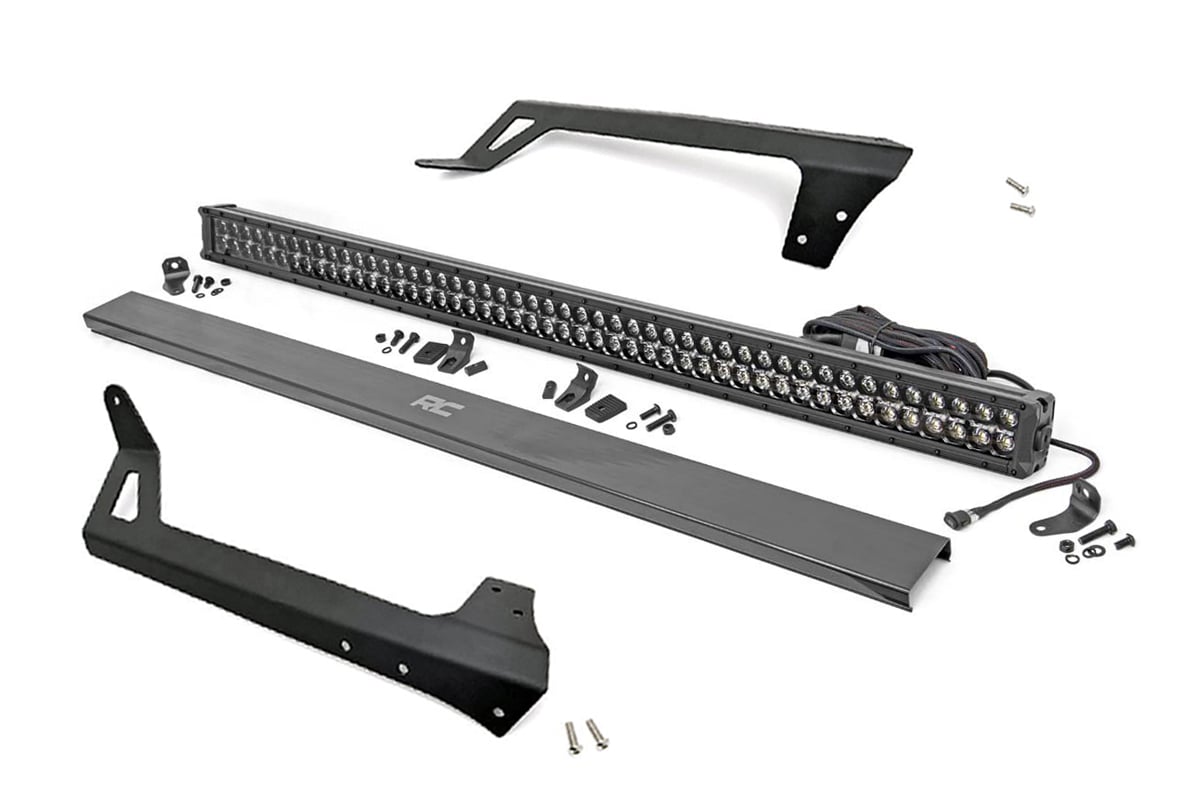 LED Light | Windshield Mnt | 50″ Black Dual Row | Amber DRL | Jeep Wrangler JK (07-18)