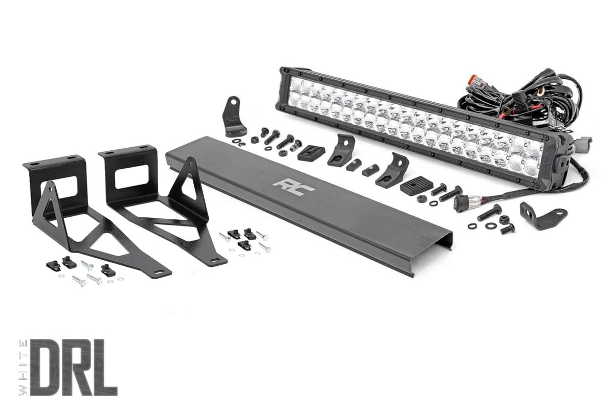 LED Light Kit | Bumper | 20″ Chrome Dual Row | White DRL | Ford F-250/F-350 Super Duty (05-07)