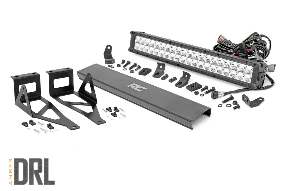 LED Light Kit | Bumper | 20″ Chrome Dual Row | Amber DRL | Ford F-250/F-350 Super Duty (05-07)