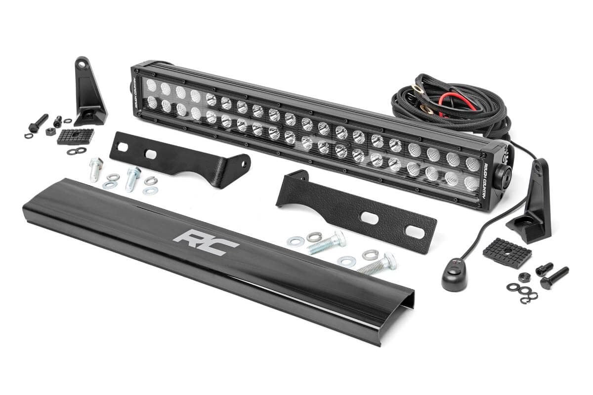 LED Light Kit | Bumper Mount | 20″ Black Dual Row | Jeep Grand Cherokee WK2 (11-20)