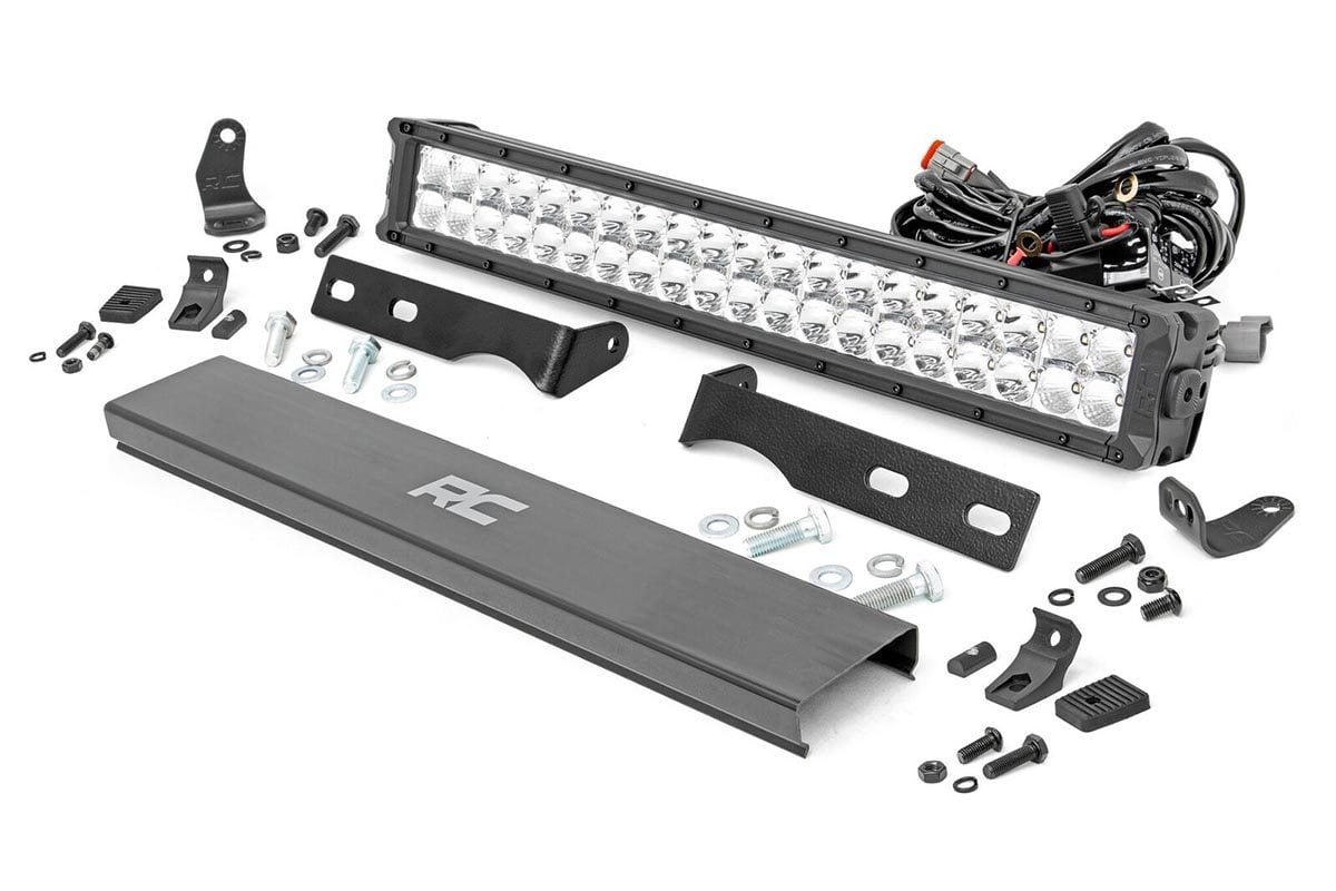 LED Light Kit | Bumper Mount | 20″ Chrome Dual Row | White DRL | Jeep Grand Cherokee WK2 (11-20)