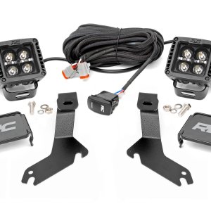 LED Light Kit | Ditch Mount | 2" Black Pair | White DRL | Chevy Silverado 1500 (99-06)