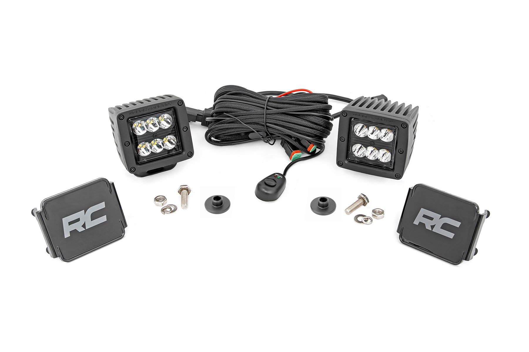 LED Light Kit | Ditch Mount | 2″ Black Pair | Spot Pattern | Ford Bronco (21-26)