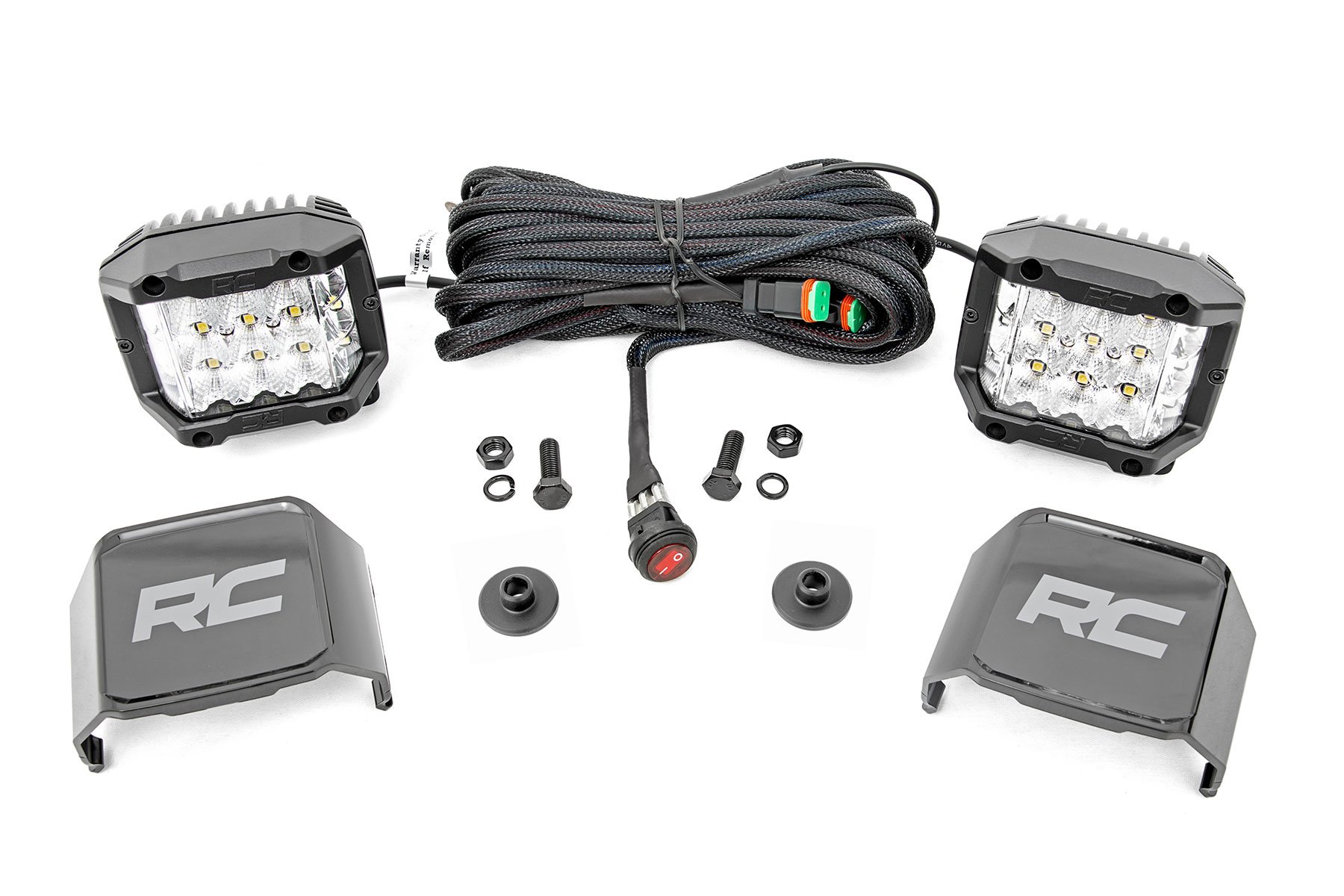LED Light Kit | Ditch Mount |  2″ Chrome Pair | Wide | Ford Bronco 4WD (21-26)