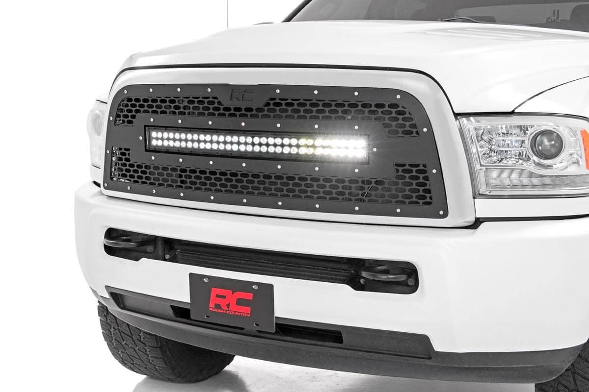 Mesh Grille | 30″ Dual Row LED | Black | Ram 2500/3500 2WD/4WD (2013-2018)