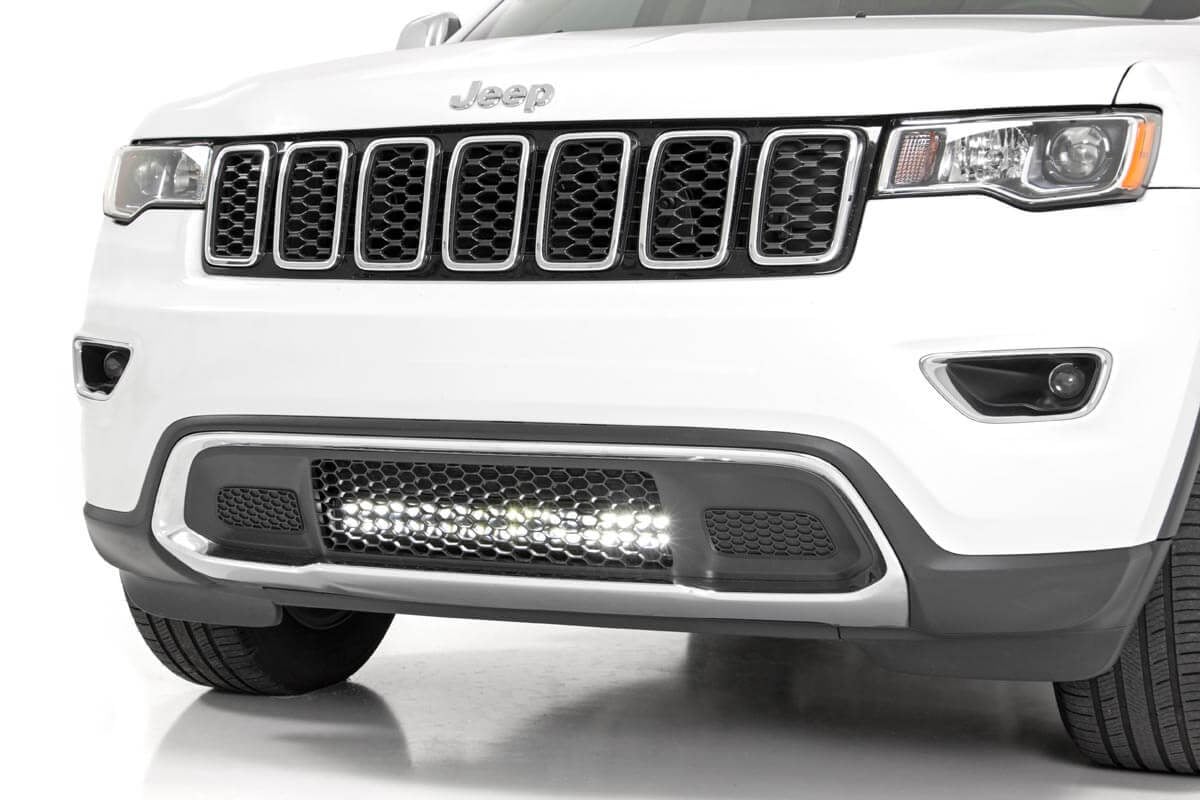LED Light Kit | Bumper Mount | 20″ Black Dual Row| Amber DRL | Jeep Grand Cherokee WK2 (11-20)