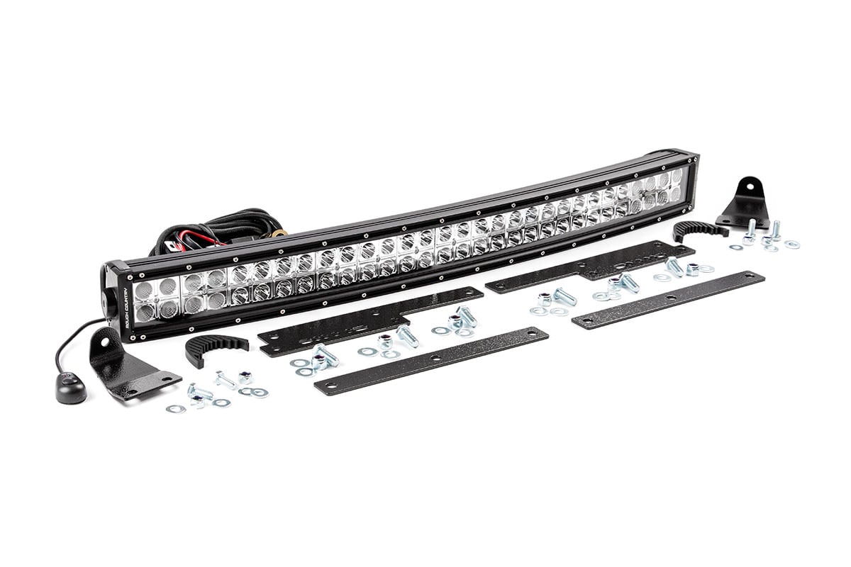 LED Light Kit | Behind Grille Mount | 30″ Black Dual Row | White DRL | Chevy Silverado 1500 (14-15)