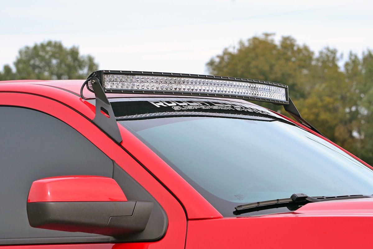 LED Light Mount | Upper Windshield | 54″ Curved | Chevy/GMC 2500HD/3500HD (15-19)