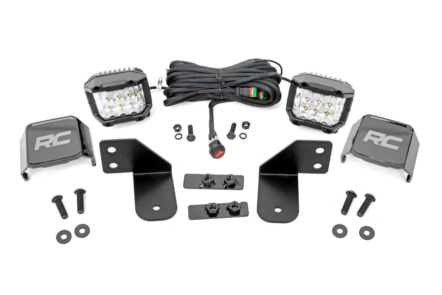 LED Light | RR Cage Mount | 2″ Chrome Pair | Wide Angle | Polaris Ranger 1000/Ranger XP 900/1000
