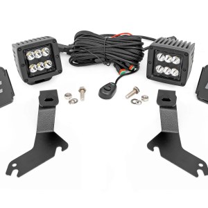 LED Light Kit | Ditch Mount | 2" Black Pair | Spot | Chevy Silverado 1500 (99-06)/Tahoe (00-06)