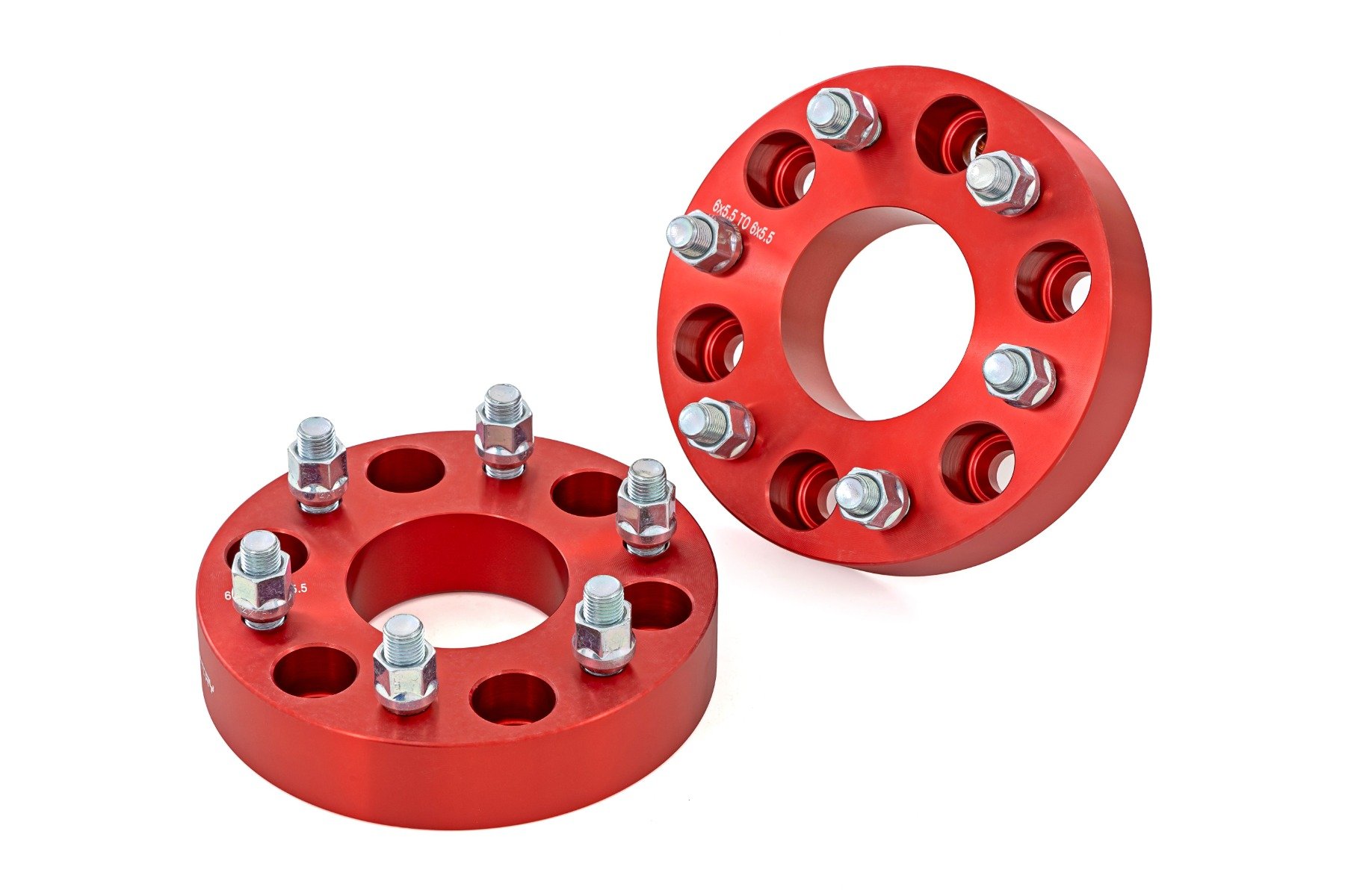 1.5 Inch Wheel Spacers | 6×5.5 | Red | Chevy/GMC 1500 Truck & SUV