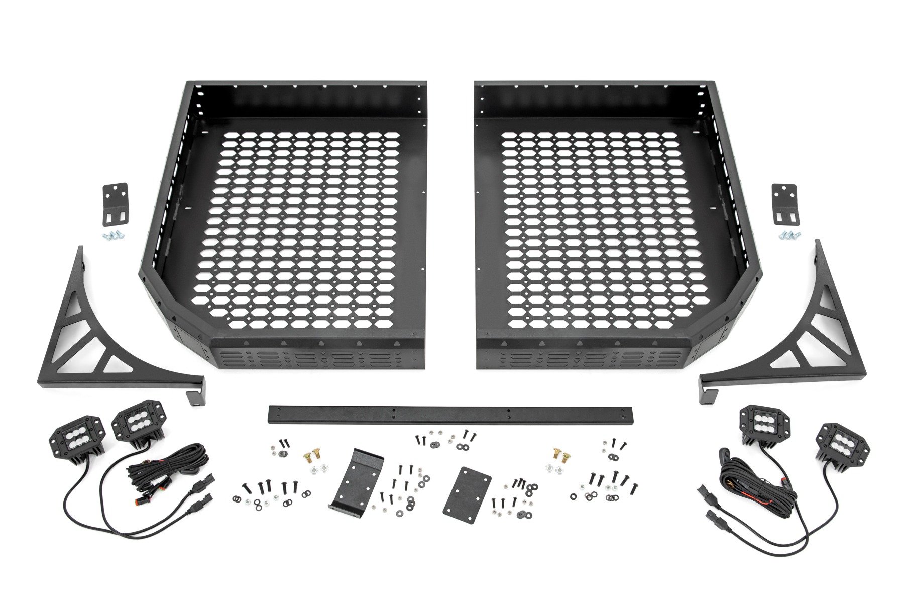 Cargo Rack | Dual 2″ Black LED Pairs | Flush Mount | CFMOTO UFORCE 1000