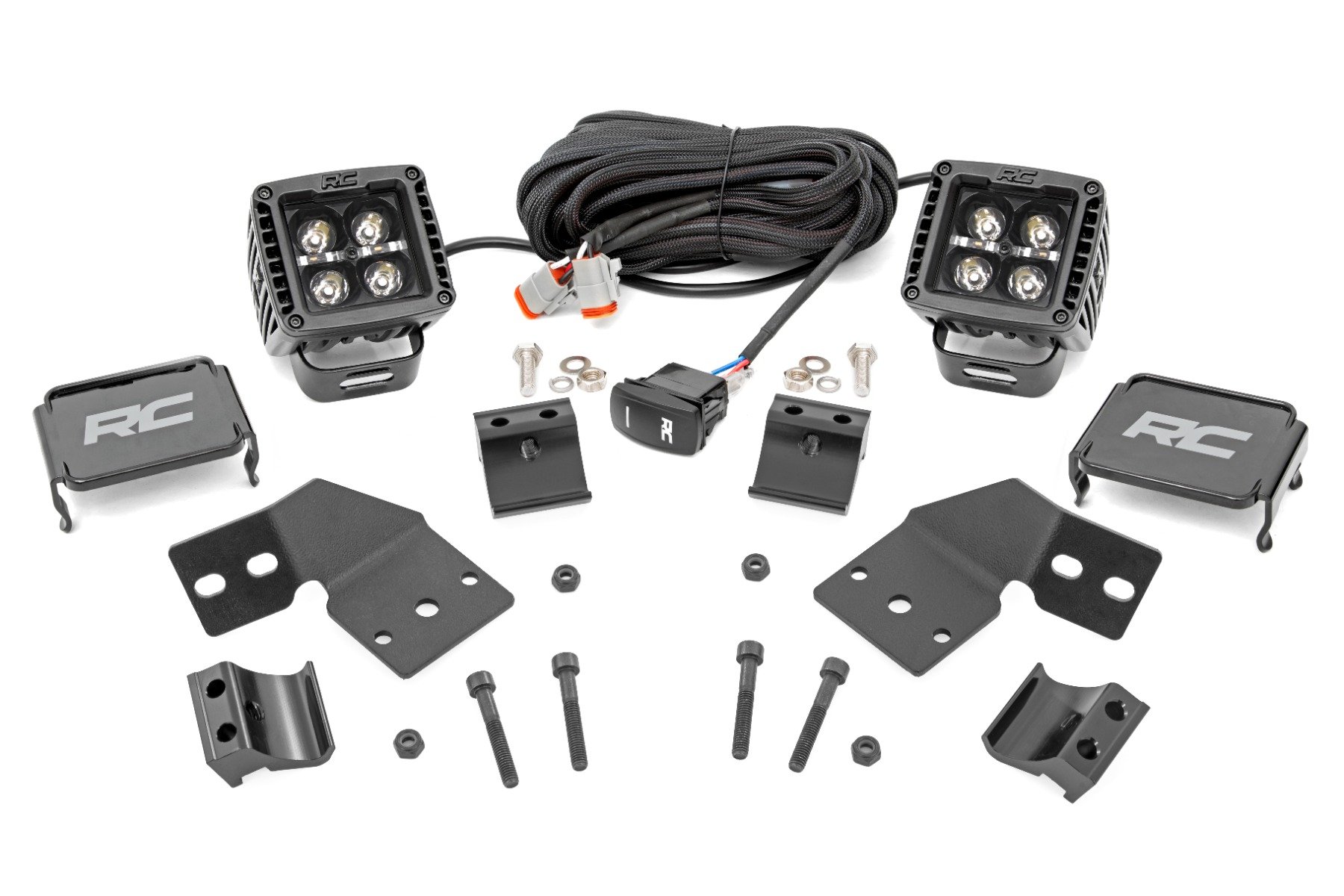 LED Light Kit | Front Mount | 2″ Black Pair | Amber DRL | Polaris XPEDITION XP 5