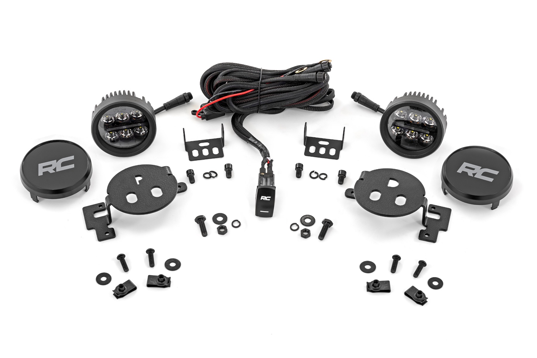 LED Fog Light Kit | 3.5 Inch Round Black Series | Amber DRL | Ram 1500 (2019-2024)