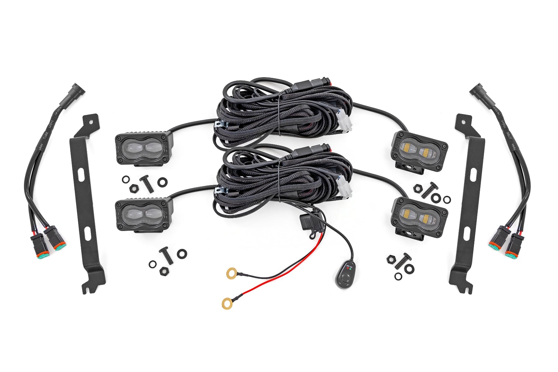 LED Fog Light Kit | 3×1.75 Inch Black Series Slim Aux | Yellow | Toyota Tacoma (24-26)