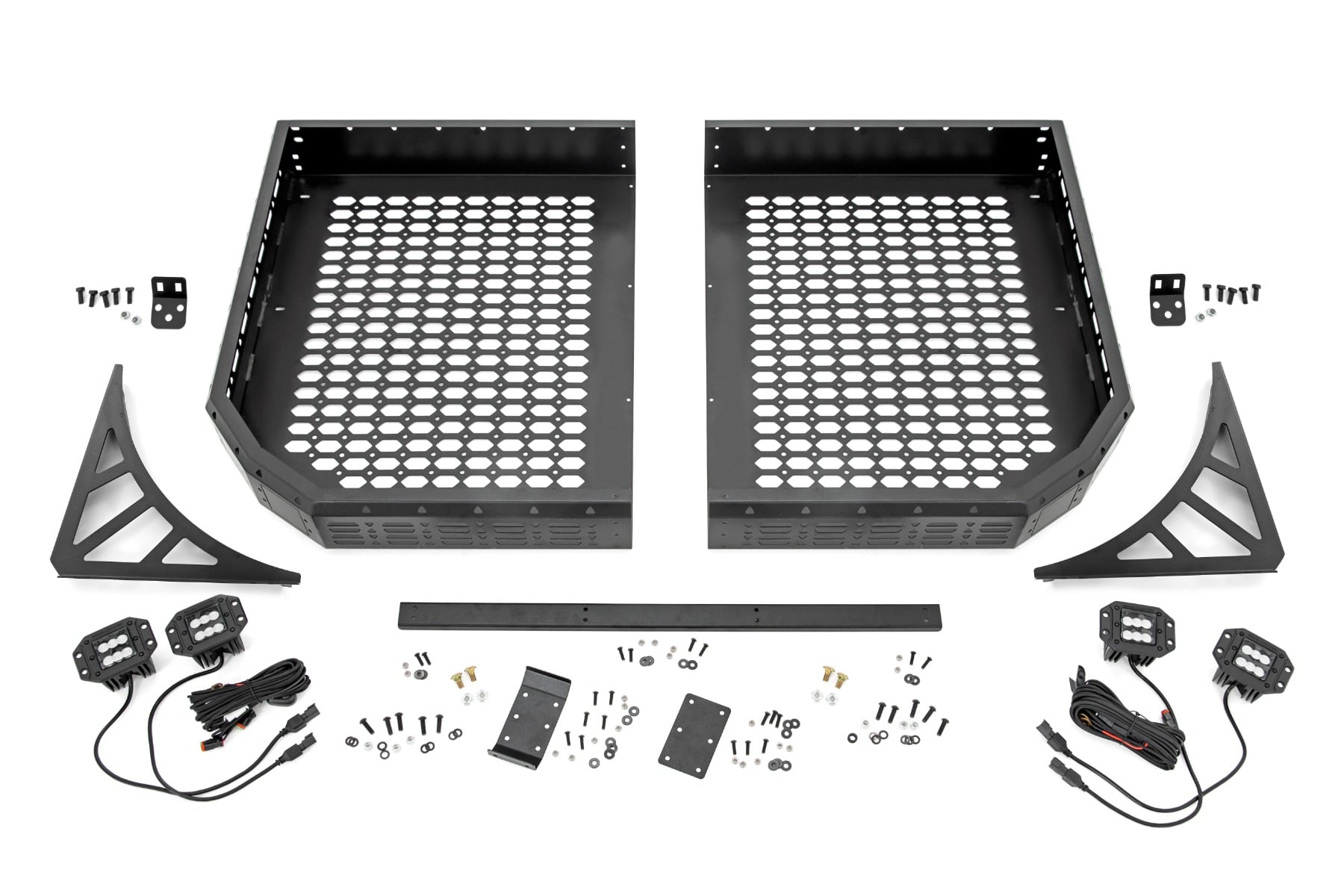 Cargo Rack | Dual 2″ Black LED Pairs | Flush Mount | CFMOTO U10 1000 PRO