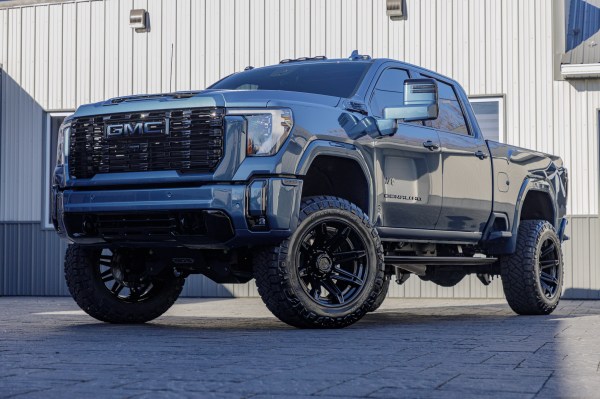 2024 GMC Sierra 2500 Denali Ultimate with a 5" BDS lift kit, 22x12 Fuel Brawl wheels, and 37" Nitto Ridge Grappler tires.
