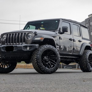 2018 Jeep Wrangler Unlimited Sport S with a 3" ReadyLift lift kit, 22x12 Fuel Typhoon wheels, and 35" Nitto Ridge Grappler tires.