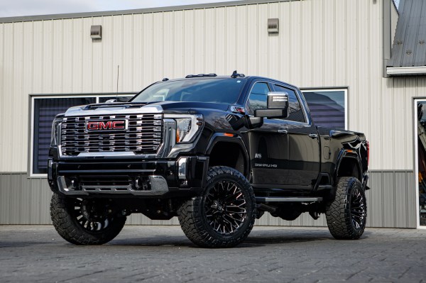 2025 GMC Sierra 3500 Denali with a 5" BDS lift kit, 22x12 Fuel Strike wheels, and 37" Nitto Ridge Grappler tires.